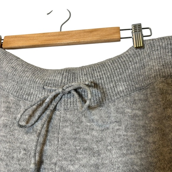 MNG Mango Sweater Joggers Womens Large Gray Drawstring Stretch Ribbed Fleece - Picture 2 of 4